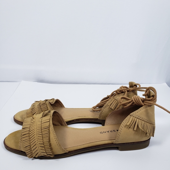 Lucky Brand Gelso Fringe Flat Sandals - Picture 4 of 7